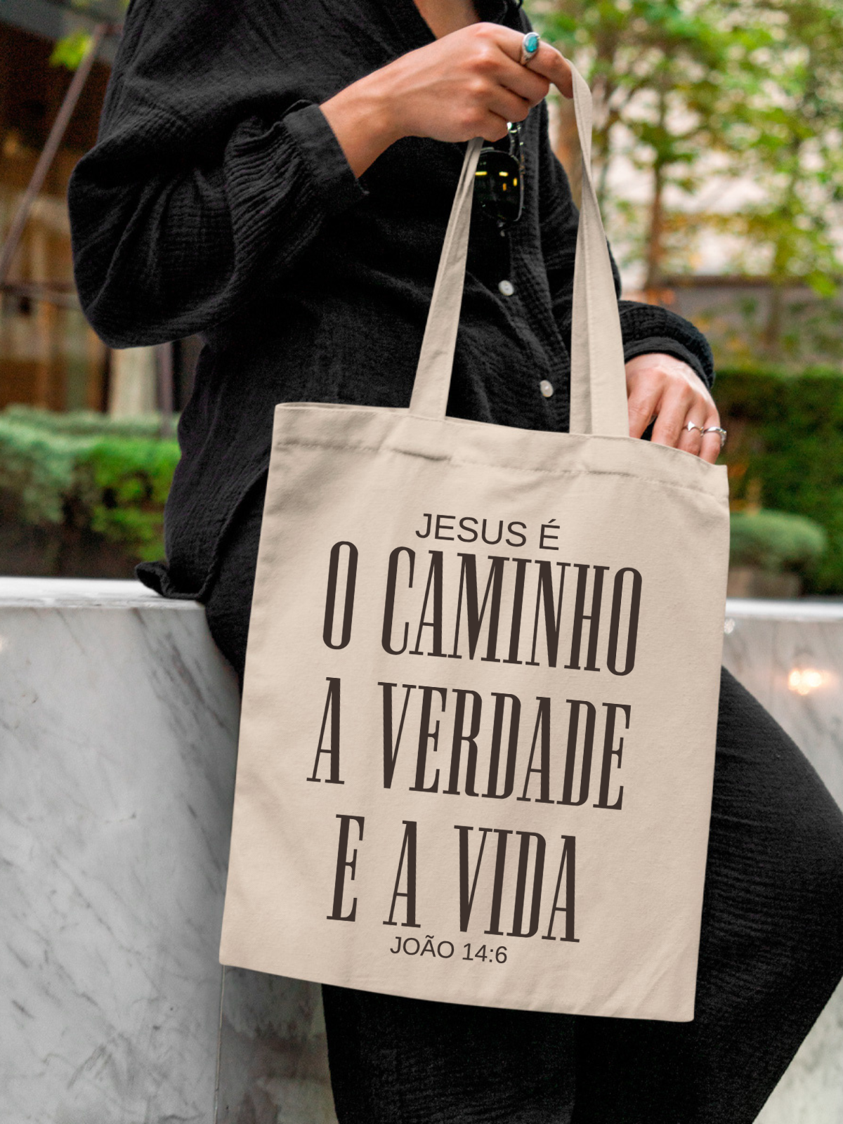Ecobag 100% em Algodão Jesus é o Caminho a Verdade e a Vida