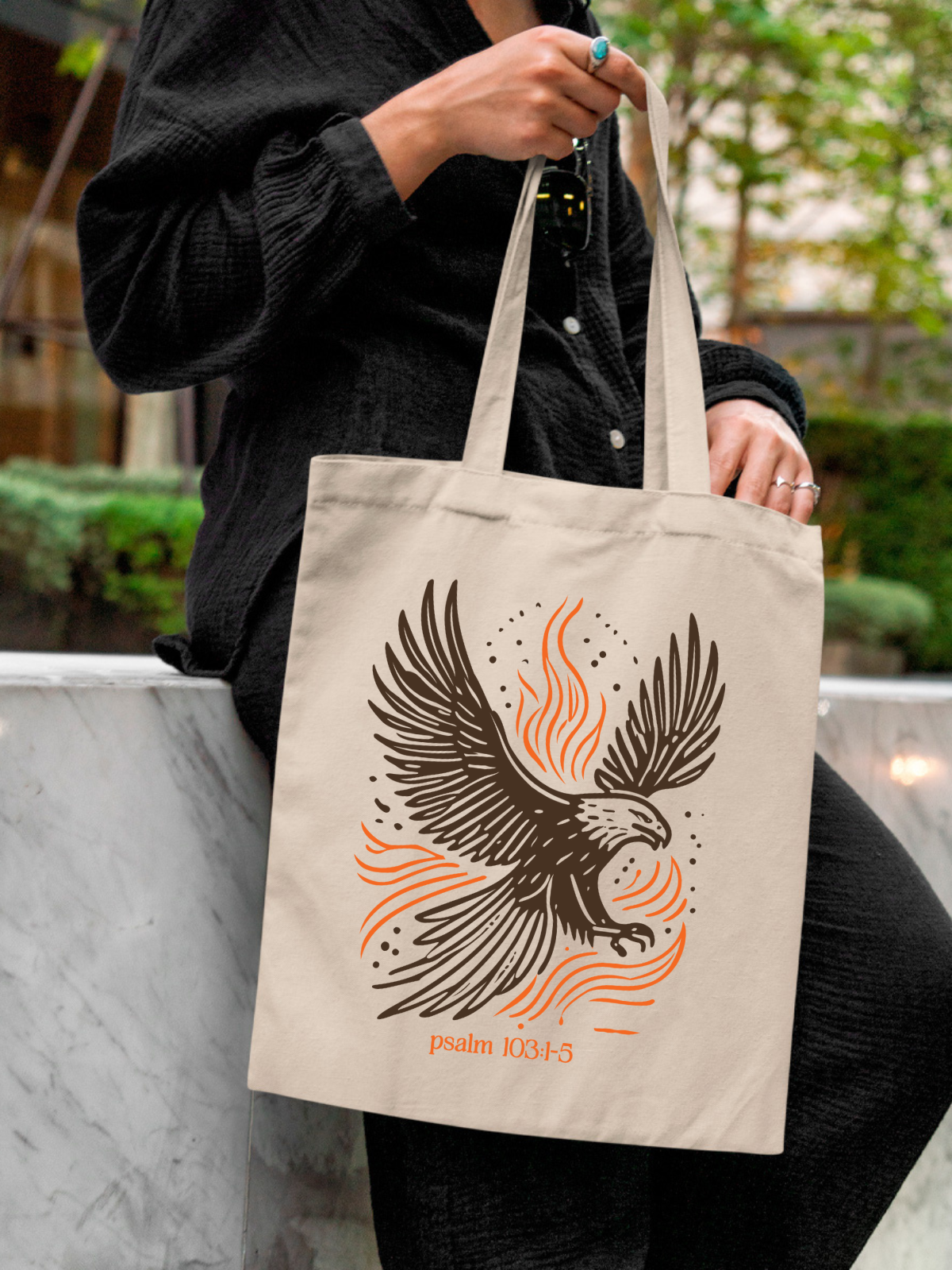 Ecobag 100% em Algodão Águia Salmos 103:1-5