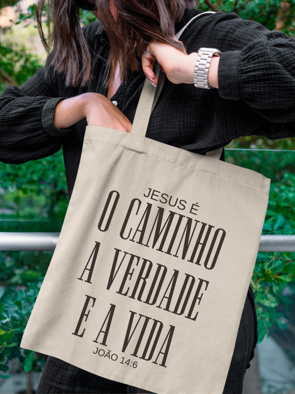 Ecobag 100% em Algodão Jesus é o Caminho a Verdade e a Vida