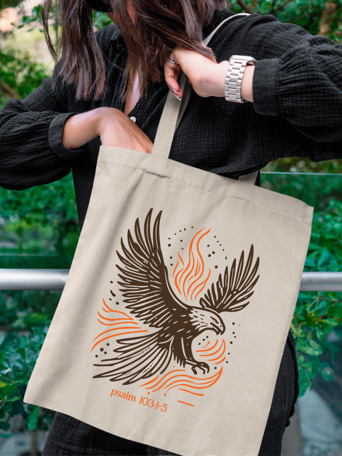 Ecobag 100% em Algodão Águia Salmos 103:1-5